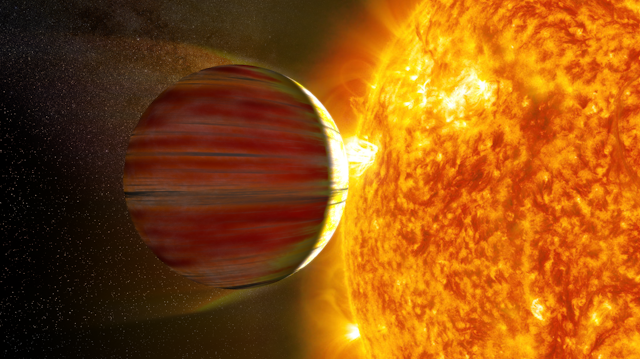 An artist impression of "hot Jupiter" by Kevin Gill