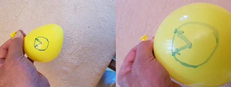 Un palloncino sgonfio che si gonfia