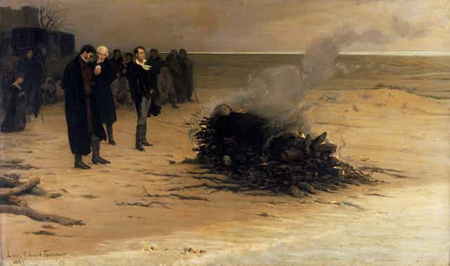 Painting of Shelley's funeral.