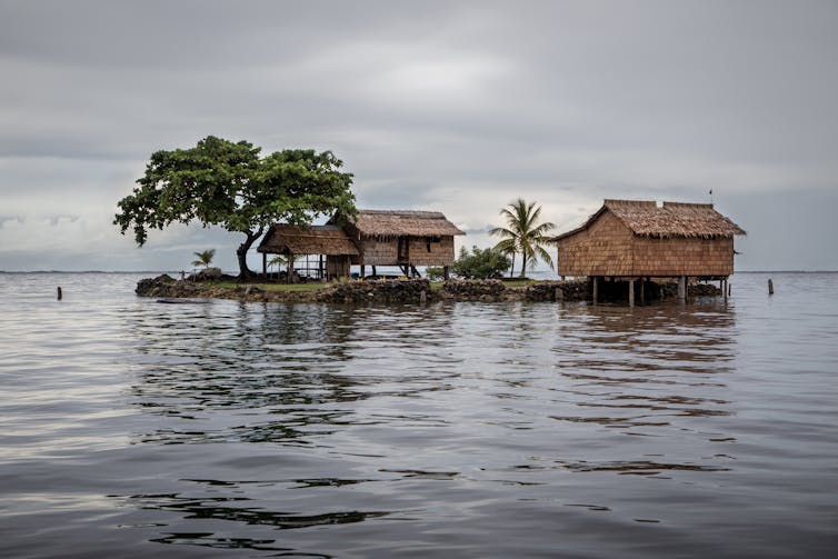 low lying village Pacific