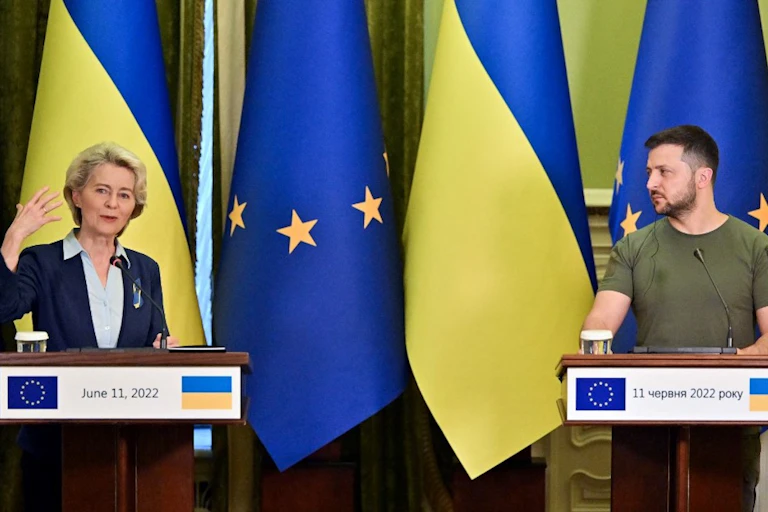 Volodymyr Zelensky et Ursula von der Leyen