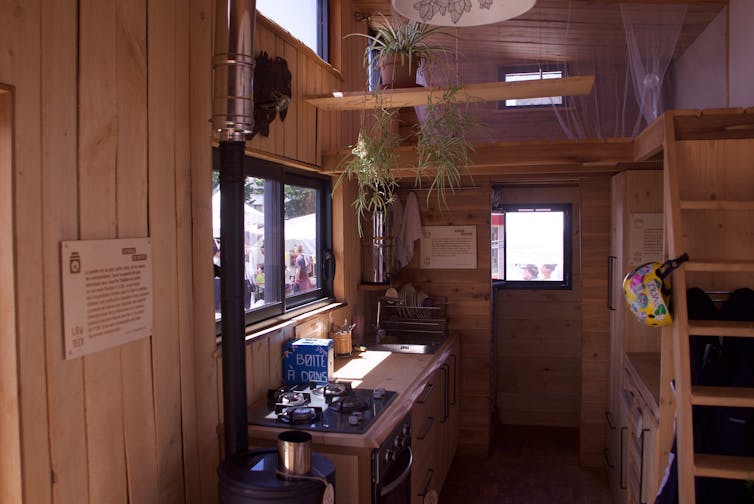 L'intérieur de la tiny house.