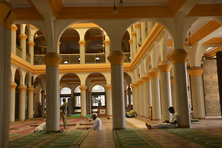 Muslim devotees prepare to offer the Friday prayer of the holy fasting month of Ramadan, at the Lagos Island Central Mosque, in Lagos, Nigeria