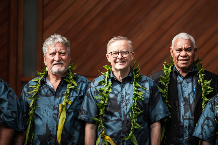 Prime Minister Anthony Albanese at the Pacific Islands Forum in Fiji