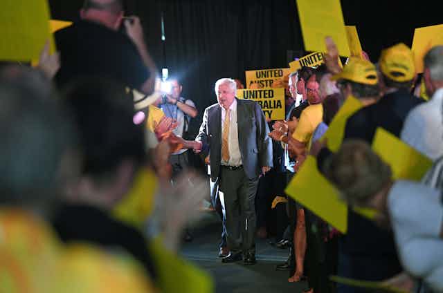 Clive Palmer with supporters