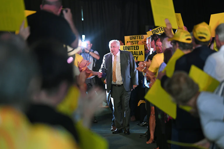 Clive Palmer with supporters