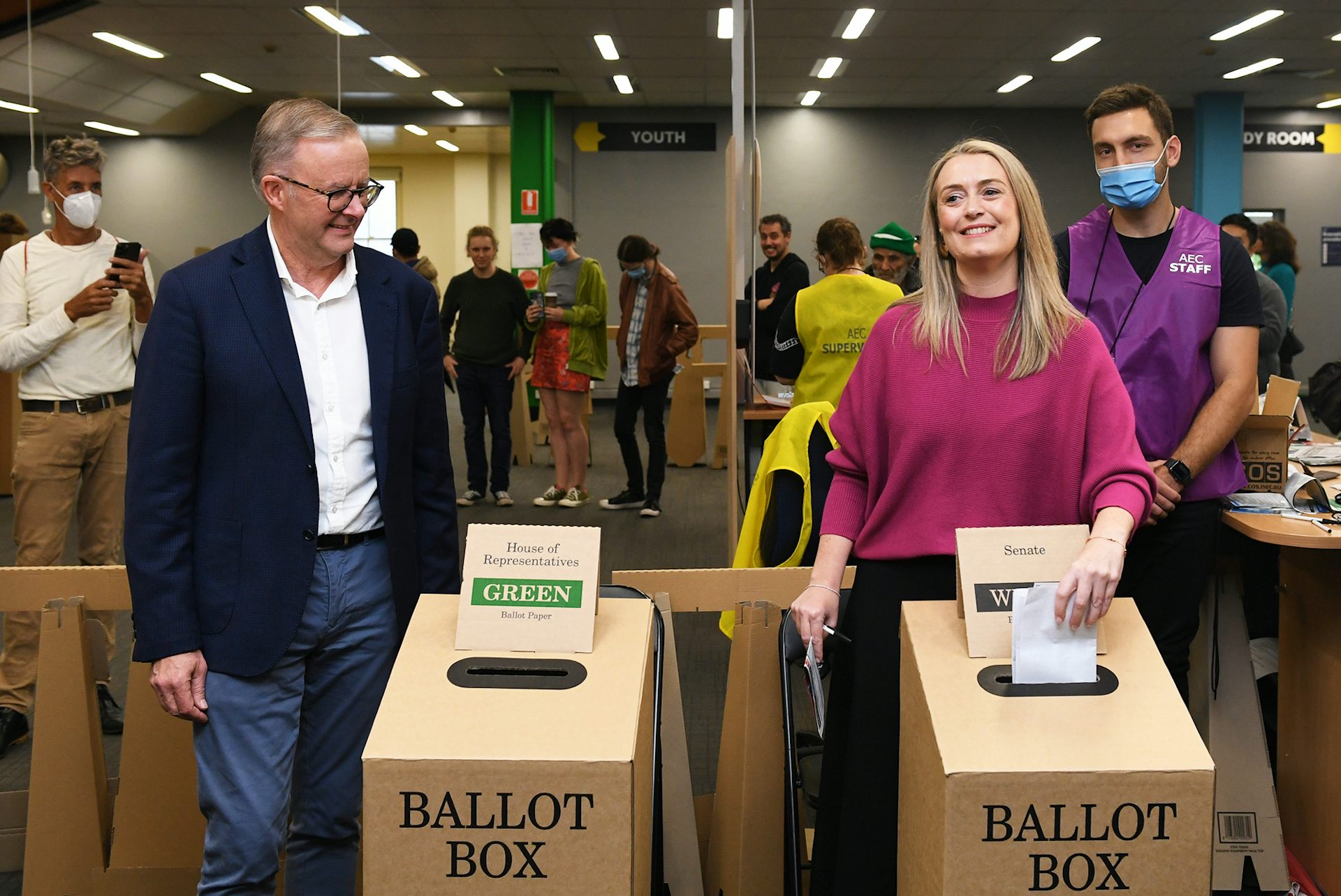 Anthony Albanese and partner Jodie Haydon