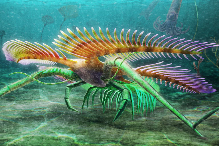 an illustration of a colourful hard-shelled creature