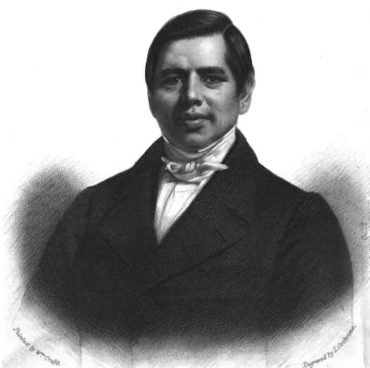 Black and white portrait photo of a man