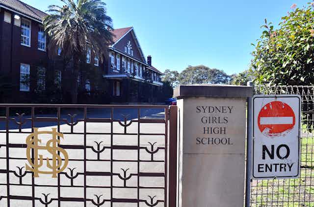 Front gates of Sydney Girls High School