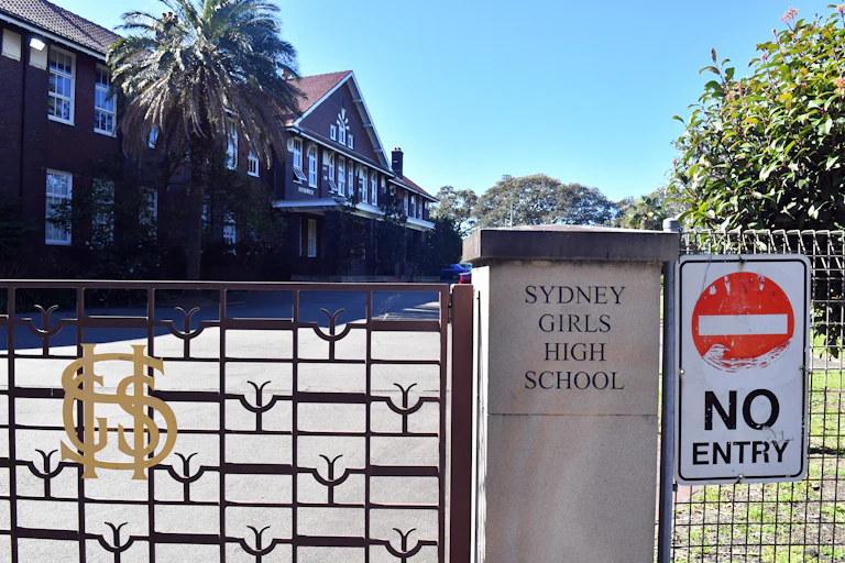 Front gates of Sydney Girls High School