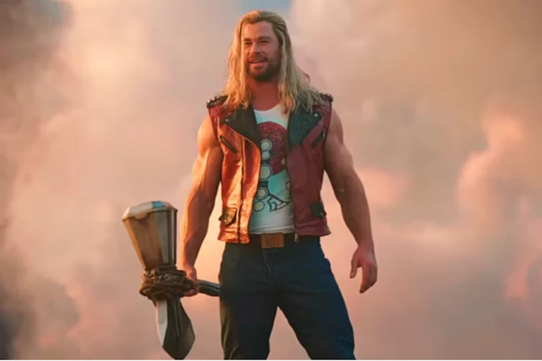 The Marvel Comics viking god character Thor from the film, played by Chris Hemsworth.