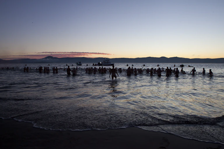 Bodies in a large body of water