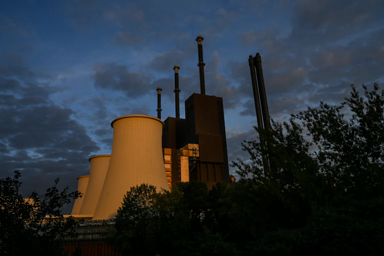 The 'Lichterfelde' combined heat and power plant, responsible for the supply of electricity and urban heat to Berlin's southwest, in Berlin, Germany, 10 July 2022.