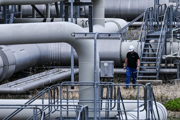 A general view over gas compressor station in Mallnow, Germany, 11 July 2022.