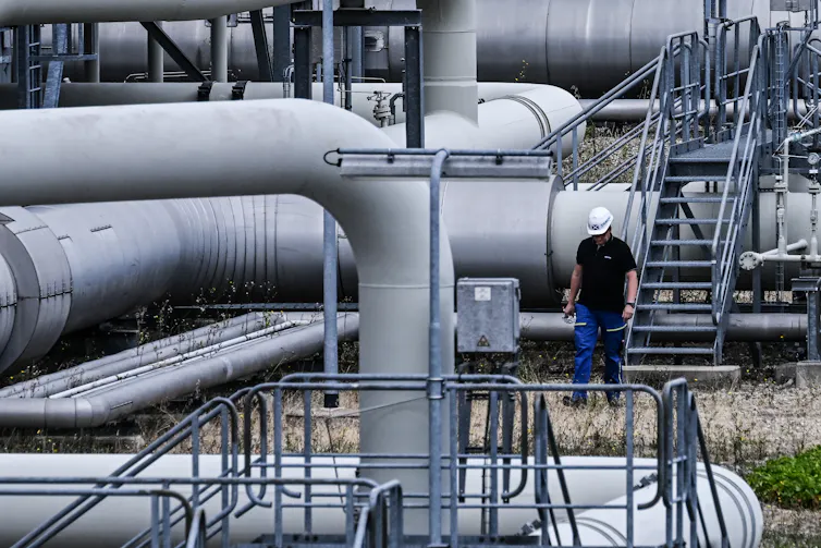 A general view over gas compressor station in Mallnow, Germany, 11 July 2022.