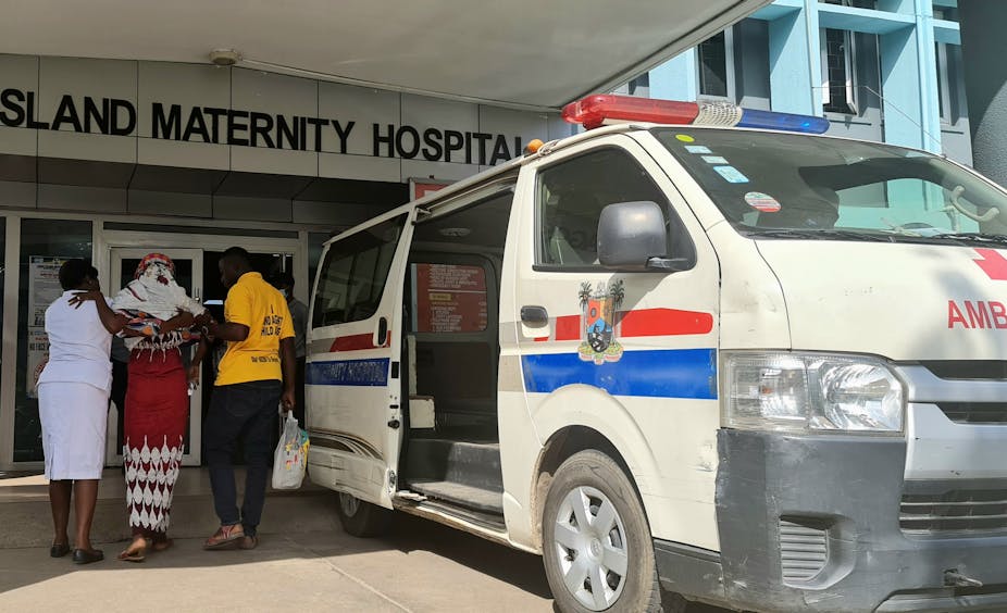 A patient arrives at Lagos Island Maternity Hospital, Nigeria.