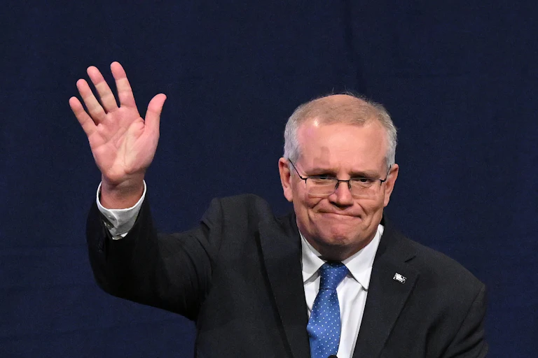 Scott Morrison waving