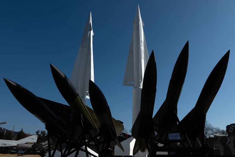 Ballistic missiles at a museum.