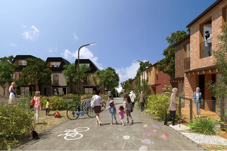 Artists impression of Greening the Greyfields precinct project