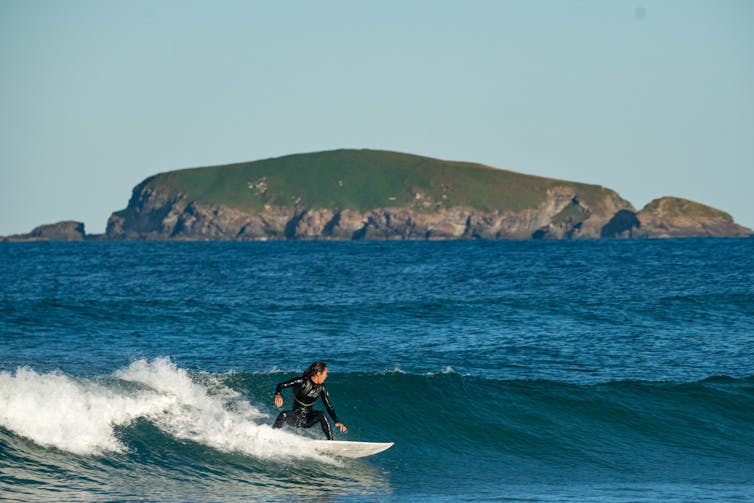 Person surfing