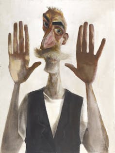 Painting of the artist John Byrne.