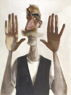 Painting of the artist John Byrne.