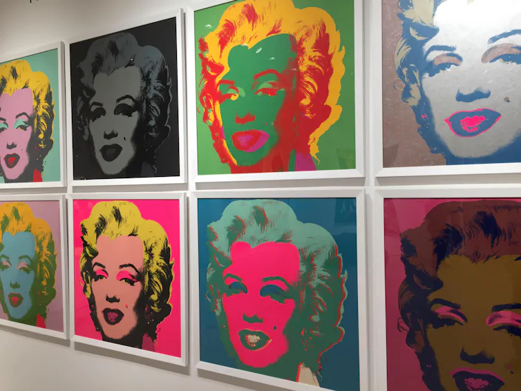 Andy Warhol's famous multiple portrait of Marilyn Monroes