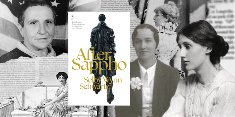 Pictured, clockwise from left: Gertrude Stein, Lina Poletti, Sarah Bernhardt, Virginia Woolf, Sappho.