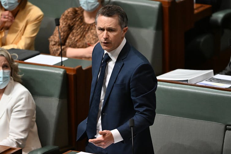 Education Minister Jason Clare speaks in federal parliament.