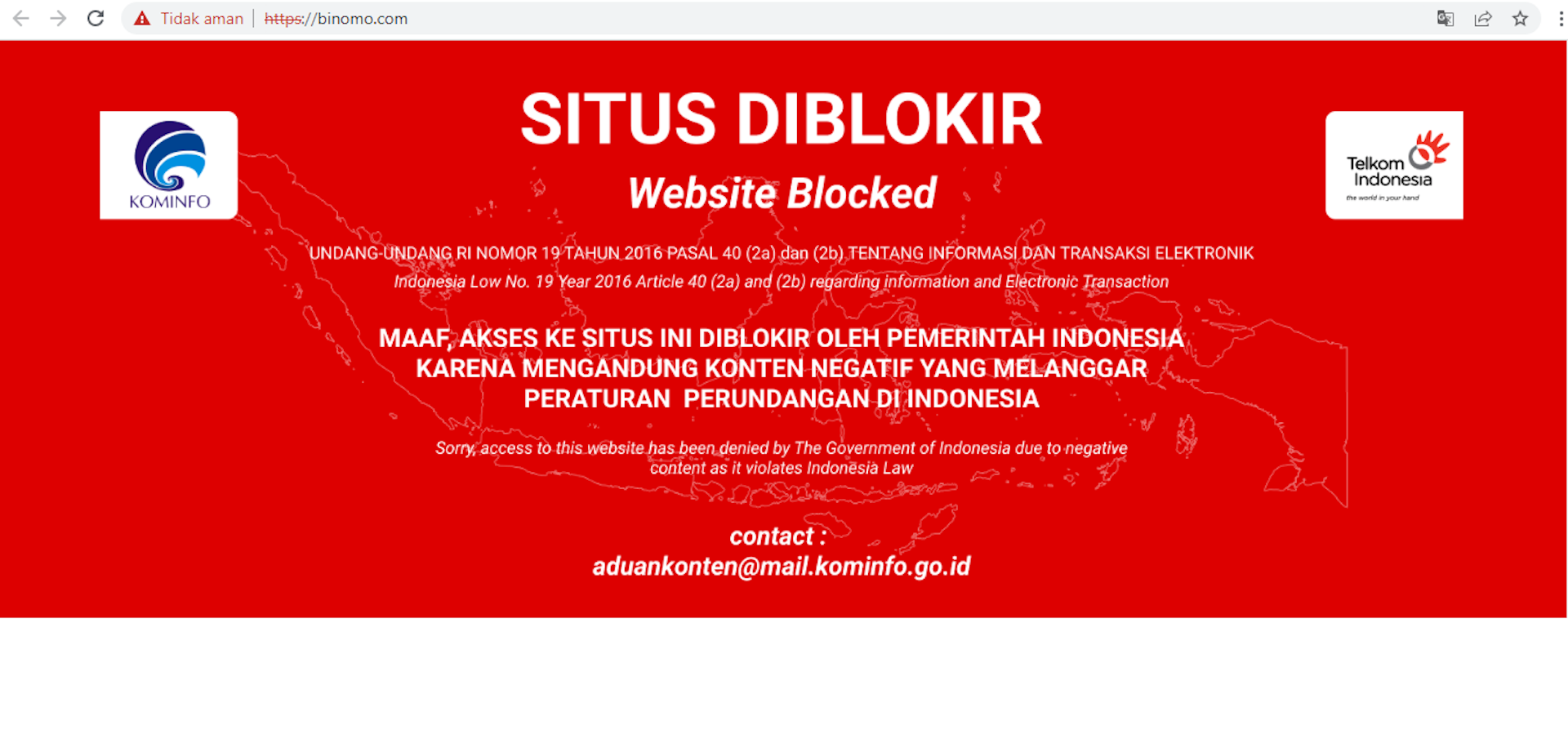 blocked page by Kominfo Indonesia, binomo.com