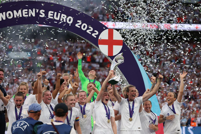 England team winning the 2022 Euros.