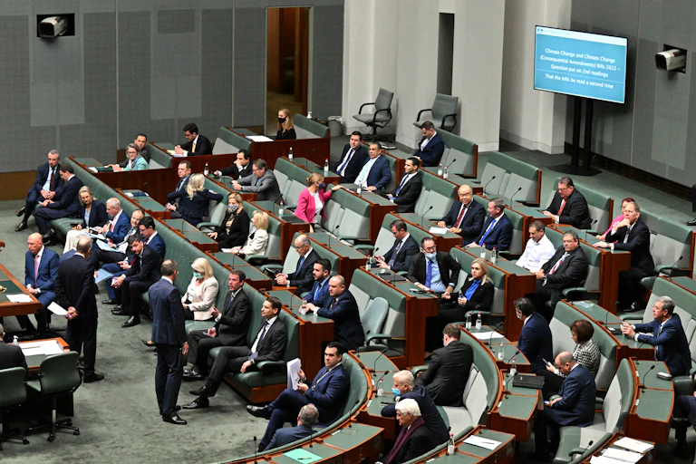 The Opposition during divisions on amendments on the Climate Change Bill
