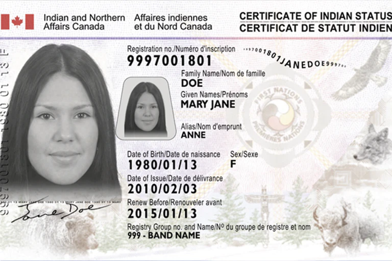A stock image of a status card