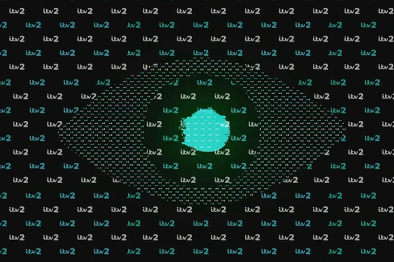 An eye made up of the ITV2 logo