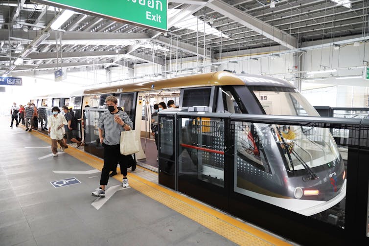 A driverless train in Bangkok, Thailand.