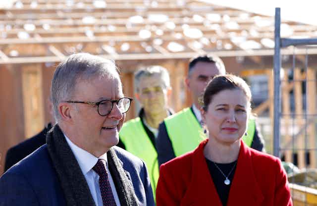 Prime Minister Anthony Albanese and Housing and Homelessness Minister Julie Collins