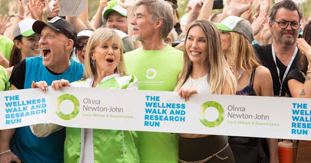 Olivia Newton-John leads the wellness walk and research run