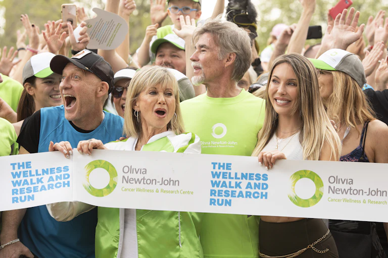 Olivia Newton-John leads the wellness walk and research run