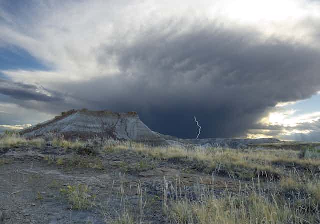 Lightning Storm in the Badlands: Dinosaur Provincial Park, Alberta, Canada