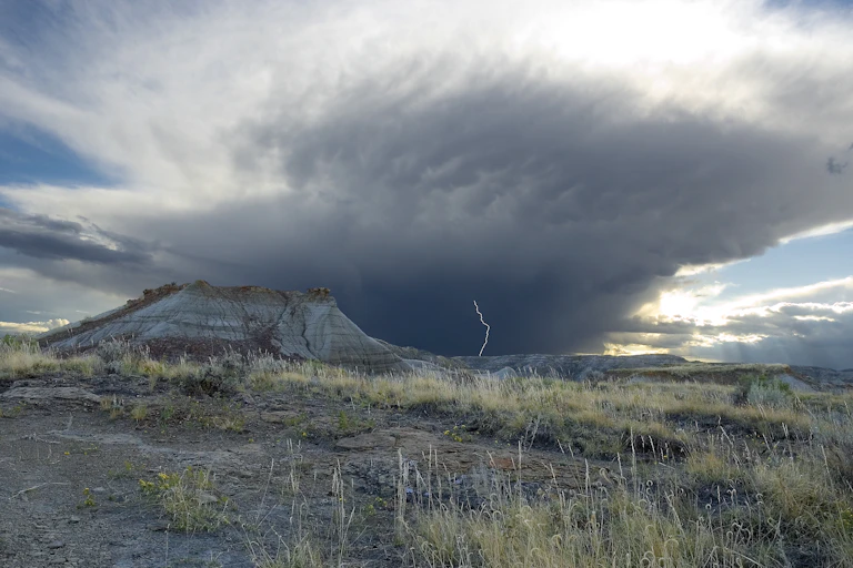 Lightning Storm in the Badlands: Dinosaur Provincial Park, Alberta, Canada