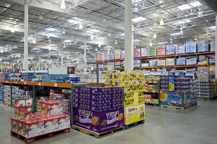 Inside a Costco warehouse