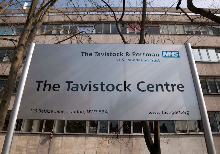 Tavistock Centre sign with clinic behind