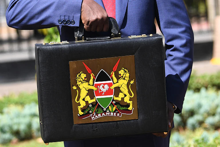 Photo of National Treasury's budget briefcase