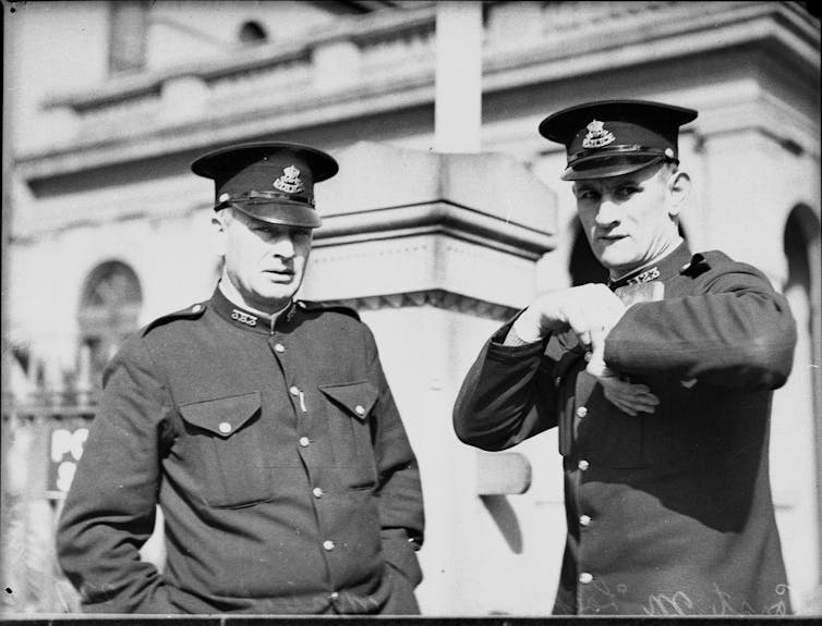 two policemen in uniform