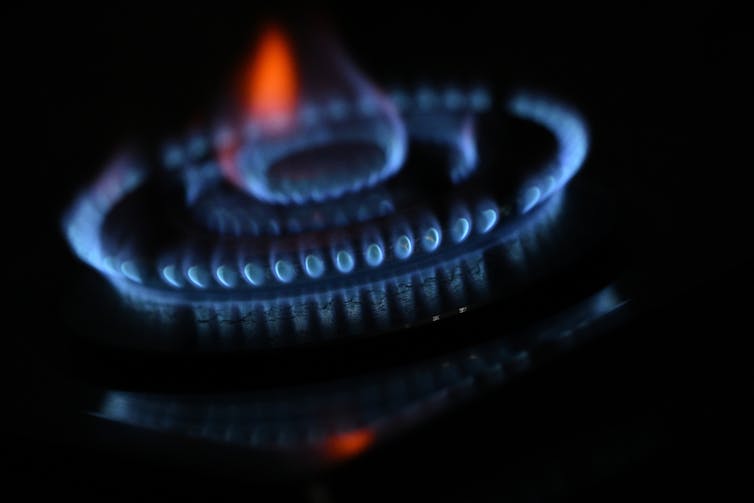 gas burner on stove
