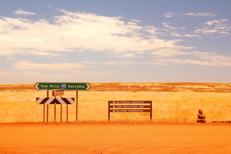 Road sign karratha