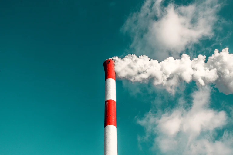 emissions from industrial chimney