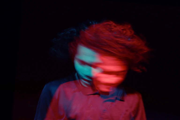 Blurred man