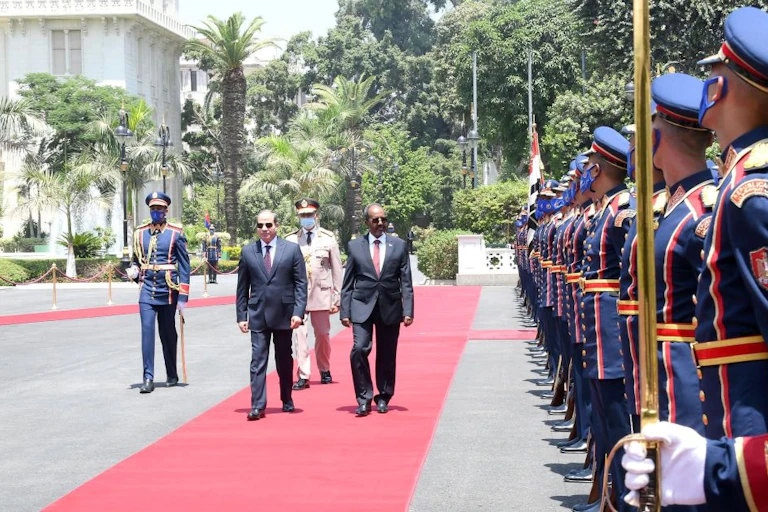 Somali President Hassan Sheikh Mohamud and Egyptian President Abdel Fattah el-Sisi